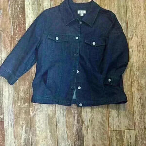 Denim and Co ladies jacket with 3/4 sleeve, size L